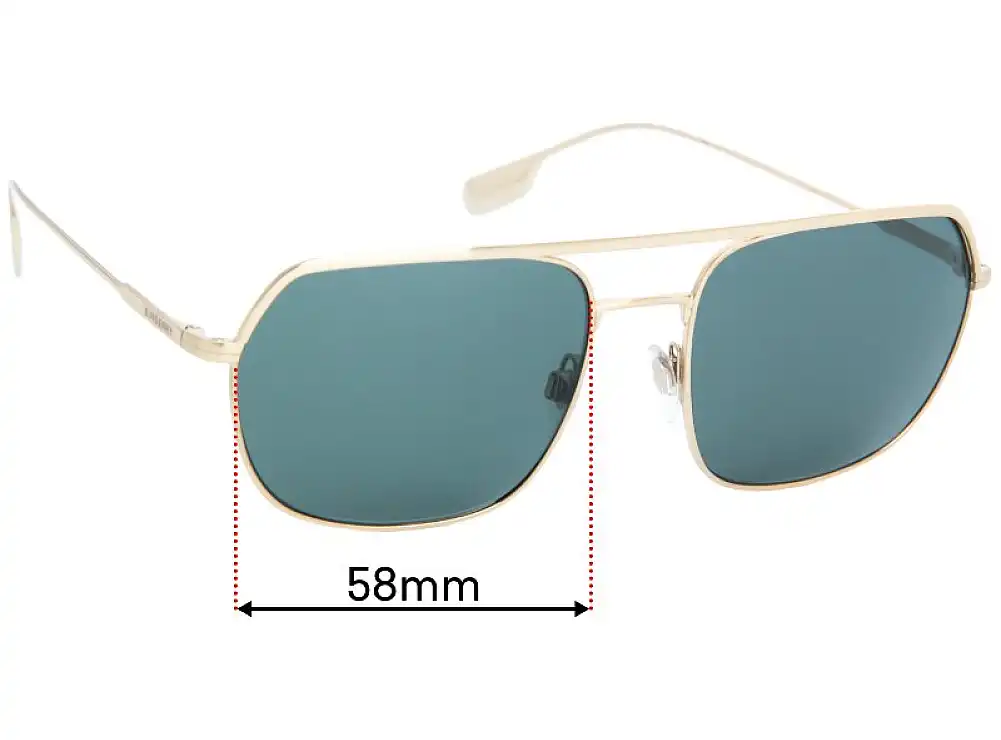 Sunglass Fix Replacement Lenses for Burberry B 3117 - 58mm Wide Sunglass Fix Replacement Lenses for Burberry B 3117 - 58mm Wide