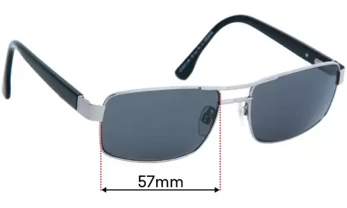 Sunglass Fix Replacement Lenses for Country Road CR Sun Rx 19 - 57mm Wide Sunglass Fix Replacement Lenses for Country Road CR Sun Rx 19 - 57mm Wide