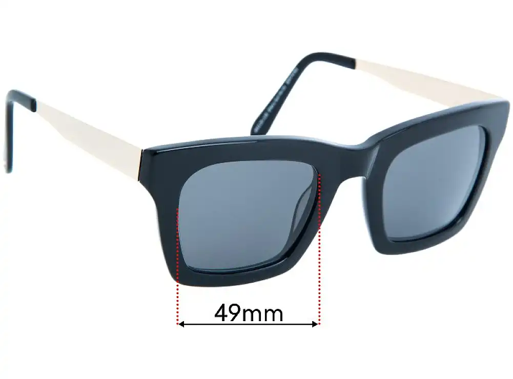 Sunglass Fix Replacement Lenses for Ellery Sun Rx 01 - 49mm Wide Sunglass Fix Replacement Lenses for Ellery Sun Rx 01 - 49mm Wide