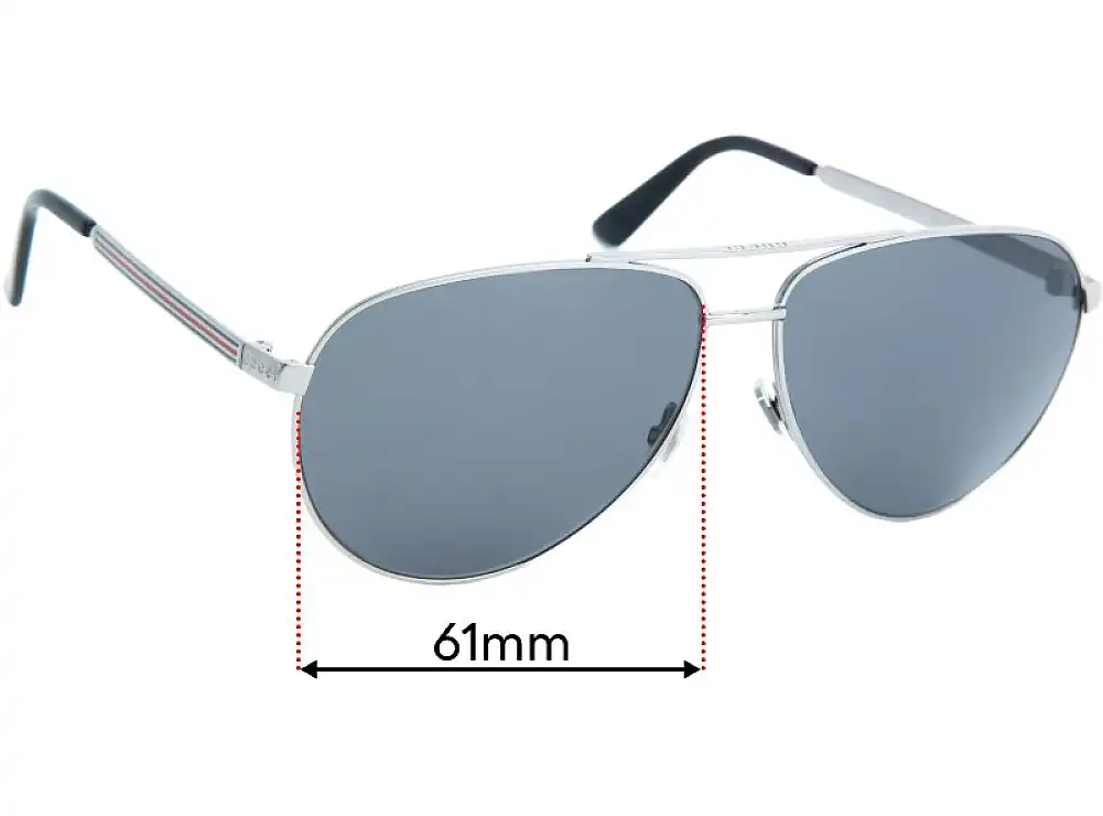 Sunglass Fix Replacement Lenses for Gucci GG0137S - 61mm Wide Sunglass Fix Replacement Lenses for Gucci GG0137S - 61mm Wide