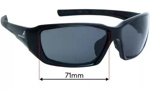 Sunglass Fix Replacement Lenses for Mack Flyer - 71mm Wide Sunglass Fix Replacement Lenses for Mack Flyer - 71mm Wide