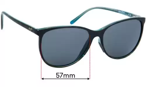 Maui Jim MJ723 Ocean Replacement Lenses 57mm Maui Jim MJ723 Ocean Replacement Sunglass Lenses - 57mm Wide