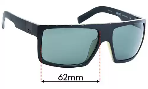 Sunglass Fix Replacement Lenses for Otis Capitol - 62mm Wide Otis Capitol Replacement Lenses 62mm wide