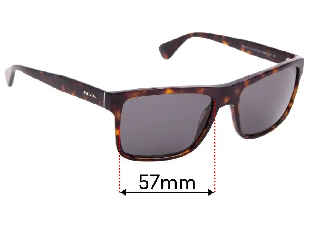 Sunglass Fix Replacement Lenses for Prada SPR01S & PR01SS - 57mm Wide Sunglass Fix Replacement Lenses for Prada SPR01S & PR01SS - 57mm Wide