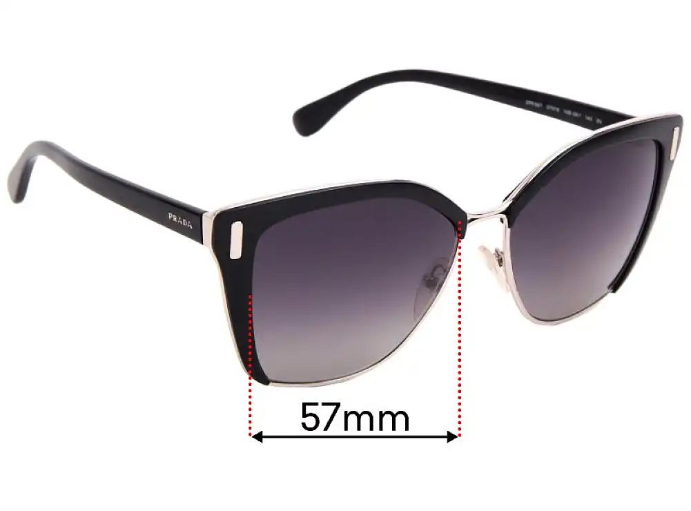 Sunglass Fix Replacement Lenses for Prada SPR56T - 57mm Wide Sunglass Fix Replacement Lenses for Prada SPR56T - 57mm Wide