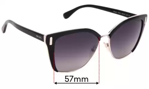Sunglass Fix Replacement Lenses for Prada SPR56T - 57mm Wide Sunglass Fix Replacement Lenses for Prada SPR56T - 57mm Wide