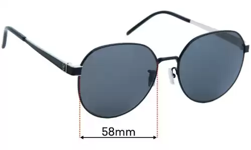 Sunglass Fix Replacement Lenses for Saint Laurent SL M66 - 58mm Wide Sunglass Fix Replacement Lenses for Saint Laurent SL M66 - 58mm Wide