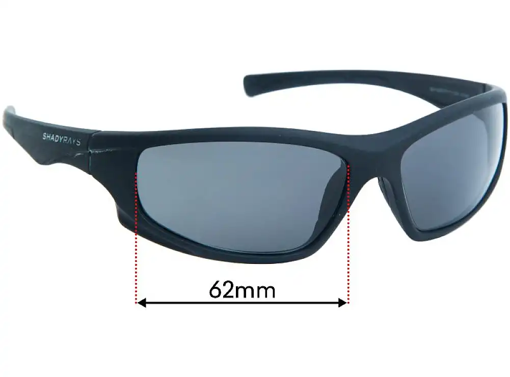 Sunglass Fix Replacement Lenses for Shady Rays XS-5208 - 62mm Wide Sunglass Fix Replacement Lenses for Shady Rays XS-5208 - 62mm Wide