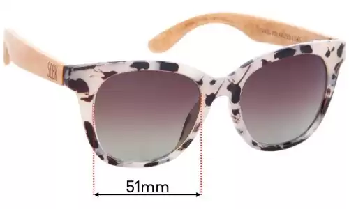 Sunglass Fix Replacement Lenses for Soek Lila Grace - 51mm Wide Sunglass Fix Replacement Lenses for Soek Lila Grace - 51mm Wide