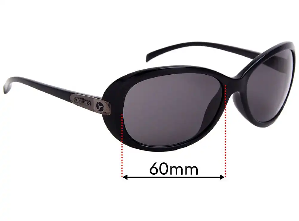 Sunglass Fix Replacement Lenses for Spotters Ebony - 60mm Wide Sunglass Fix Replacement Lenses for Spotters Ebony - 60mm Wide