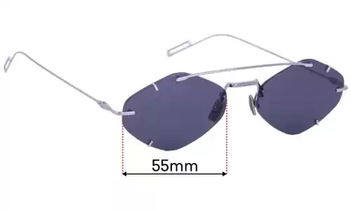 Christian Dior Inclusion Replacement Lenses - 55mm Sunglass Fix Replacement Lenses for Christian Dior Inclusion - 55mm