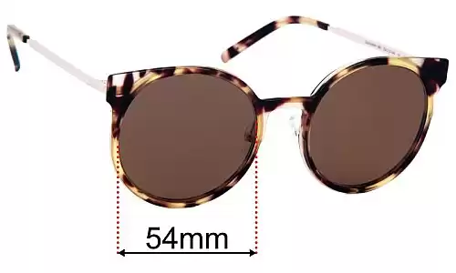 Oscar Wylee Dunaway Replacement Lenses - 54mm Oscar Wylee Dunaway Replacement Sunglass Lenses - 54mm
