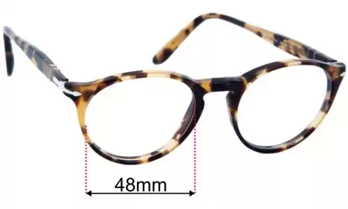 Sunglass Fix Replacement Lenses for Persol 3092-V - 48mm Wide Persol 3092-V Replacement Lenses 48mm wide