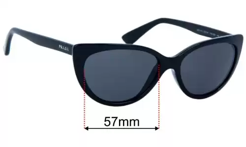 Sunglass Fix Replacement Lenses for Prada SPR 17V - 57mm Wide Prada SPR 17V Replacement Lenses 57mm wide