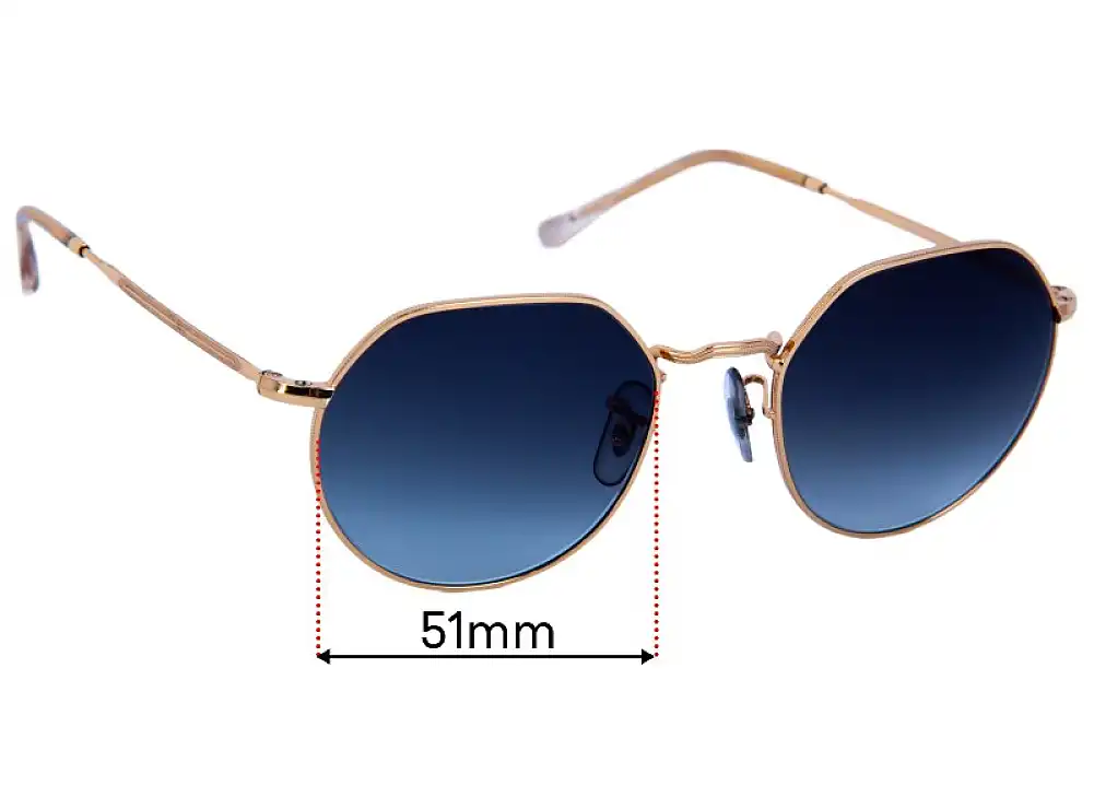 Sunglass Fix Replacement Lenses for Ray-Ban RB6465 Jack Optics - 51mm Wide Sunglass Fix Replacement Lenses for Ray-Ban RB6465 Jack Optics - 51mm Wide
