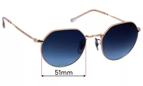 Sunglass Fix Replacement Lenses for Ray-Ban RB6465 Jack Optics - 51mm Wide Ray-Ban RB6465 Jack Optics Replacement Lenses 51mm wide
