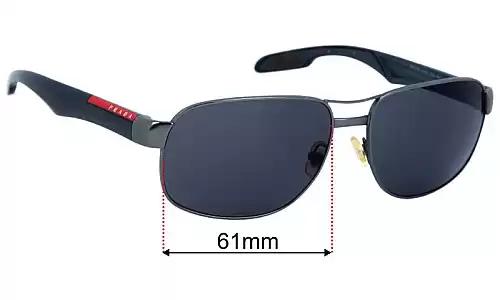 Sunglass Fix Replacement Lenses for Prada SPS58N - 61mm Wide Prada SPS58N Replacement Lenses 61mm wide