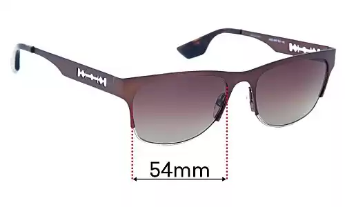 Sunglass Fix Replacement Lenses for Alexander Mcqueen MCQ 0027 - 54mm Wide Alexander Mcqueen MCQ 0027 Replacement Lenses 54mm wide