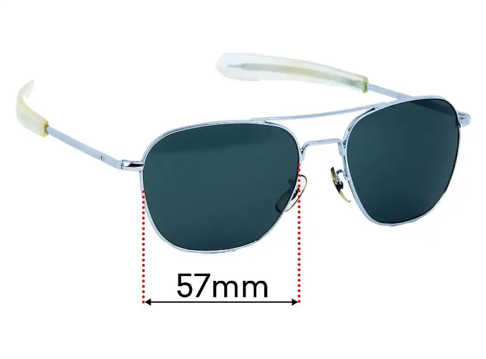 Sunglass Fix Replacement Lenses for American Optical Command Pilot - 57mm Wide Sunglass Fix Replacement Lenses for American Optical Command Pilot - 57mm Wide