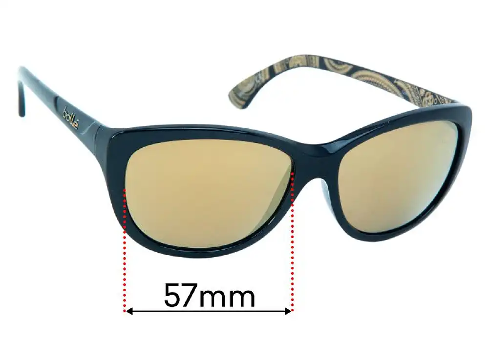 Sunglass Fix Replacement Lenses for Bolle Greta - 57mm Wide Sunglass Fix Replacement Lenses for Bolle Greta - 57mm Wide