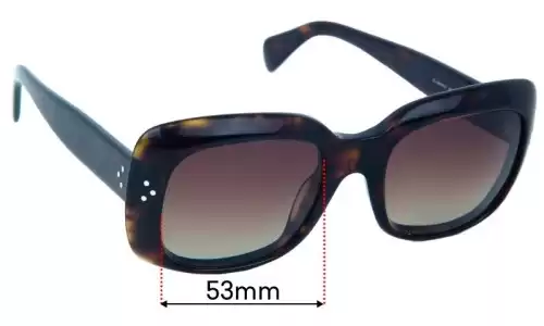 Sunglass Fix Replacement Lenses for Celine CL 41044/S - 53mm Wide Celine CL 41044/S Replacement Lenses 53mm wide