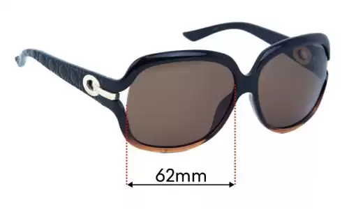 Sunglass Fix Replacement Lenses for Christian Dior My Lady Dior - 63mm Wide Christian Dior My Lady Dior Replacement Lenses 63mm wide
