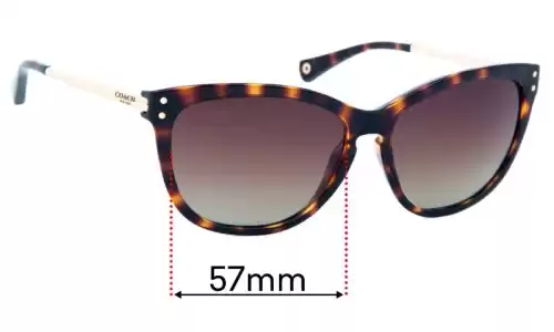 Sunglass Fix Replacement Lenses for Coach HC8084 Celia - 57mm Wide Coach HC8084 Celia Replacement Lenses 57mm wide