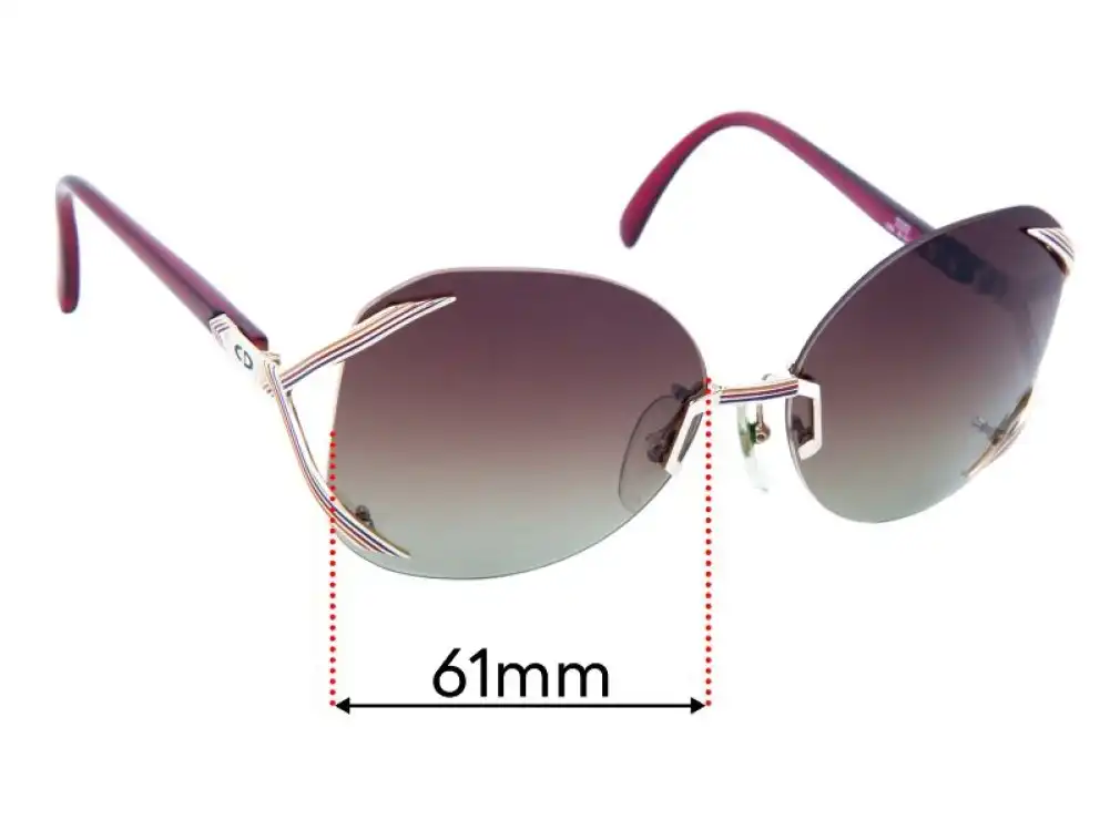 Sunglass Fix Replacement Lenses for Christian Dior 2289 - 61mm Wide Sunglass Fix Replacement Lenses for Christian Dior 2289 - 61mm Wide