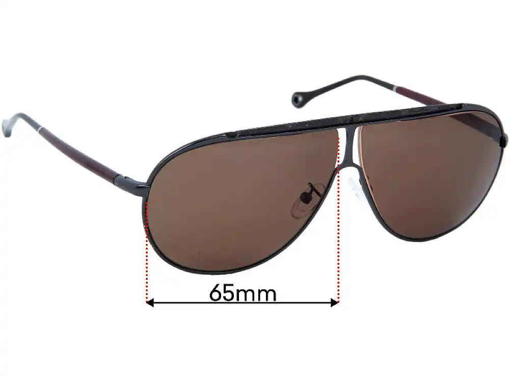 Sunglass Fix Replacement Lenses for Ermenegildo Zegna SZ 3520V - 65mm Wide Sunglass Fix Replacement Lenses for Ermenegildo Zegna SZ 3520V - 65mm Wide