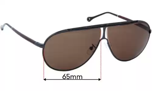 Sunglass Fix Replacement Lenses for Ermenegildo Zegna SZ 3520V - 65mm Wide Ermenegildo Zegna SZ 3520V Replacement Lenses 65mm wide