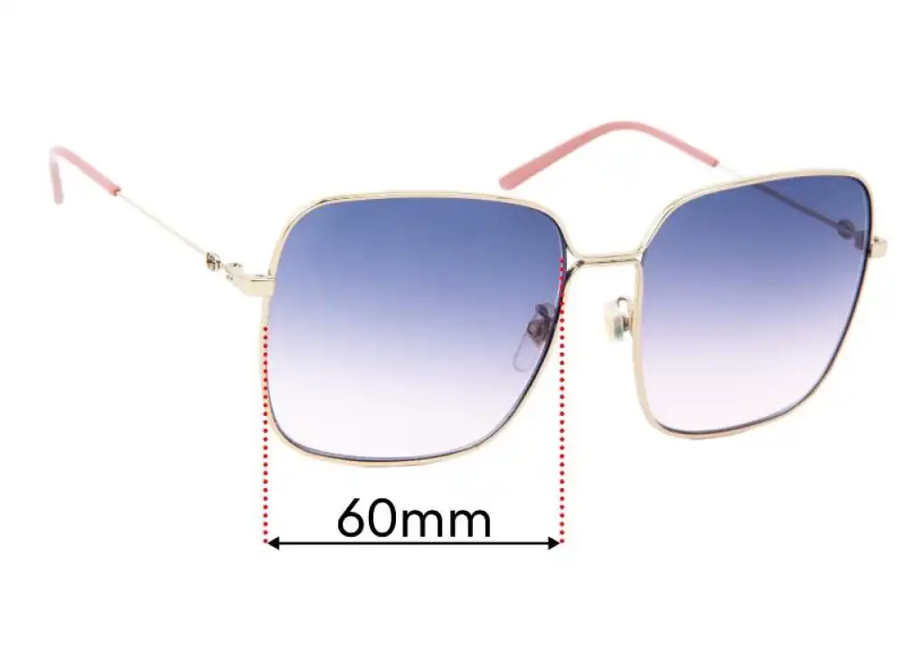 Sunglass Fix Replacement Lenses for Gucci GG0443S - 60mm Wide Sunglass Fix Replacement Lenses for Gucci GG0443S - 60mm Wide