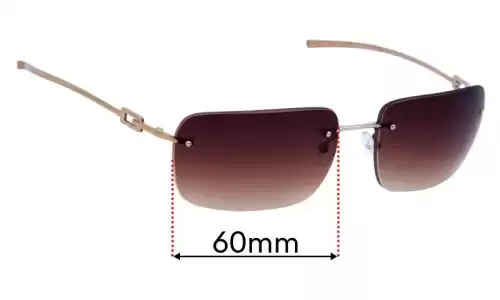 Sunglass Fix Replacement Lenses for Gucci GG1780/S - 60mm Wide Gucci GG1780/S Replacement Lenses 60mm wide