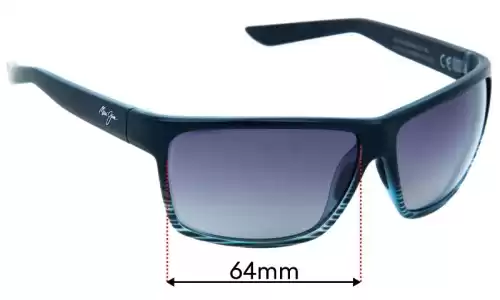 Sunglass Fix Replacement Lenses for Maui Jim MJ839 Alenuihaha - 64mm Wide Maui Jim MJ839 Alenuihaha Replacement Lenses 64mm wide