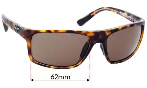 Sunglass Fix Replacement Lenses for Maui Jim MJ746 Byron Bay - 62mm Wide Maui Jim MJ746 Byron Bay Replacement Lenses 62mm wide