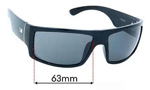 Sunglass Fix Replacement Lenses for Otis Indie - 63mm Wide Otis Indie Replacement Lenses 63mm wide