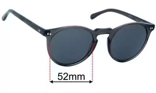 Sunglass Fix Replacement Lenses for Otis Omar X - 52mm Wide Otis Omar X Replacement Lenses 52mm wide