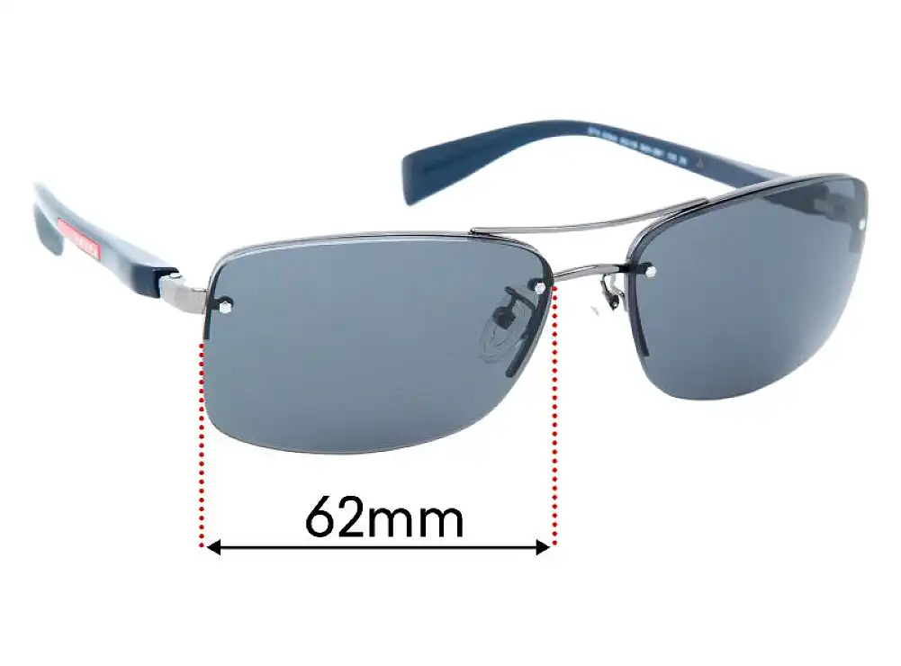Sunglass Fix Replacement Lenses for Prada SPS50N & PS50NS - 62mm Wide Sunglass Fix Replacement Lenses for Prada SPS50N & PS50NS - 62mm Wide