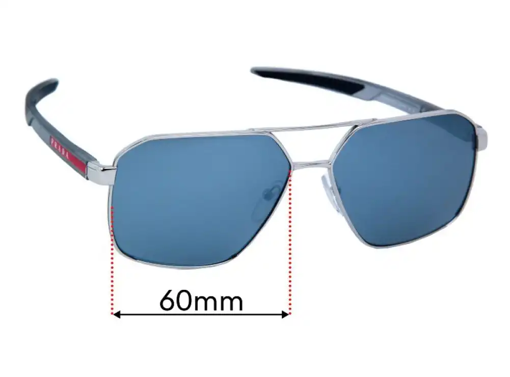 Sunglass Fix Replacement Lenses for Prada SPS55W - 60mm Wide Sunglass Fix Replacement Lenses for Prada SPS55W - 60mm Wide