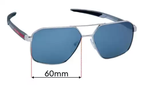 Sunglass Fix Replacement Lenses for Prada SPS55W - 60mm Wide Prada SPS55W Replacement Lenses 60mm wide