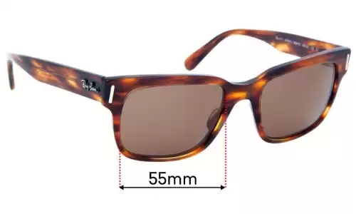 Sunglass Fix Replacement Lenses for Ray-Ban RB2190 Jeffrey - 55mm Wide Ray-Ban RB2190 Jeffrey Replacement Lenses 55mm wide