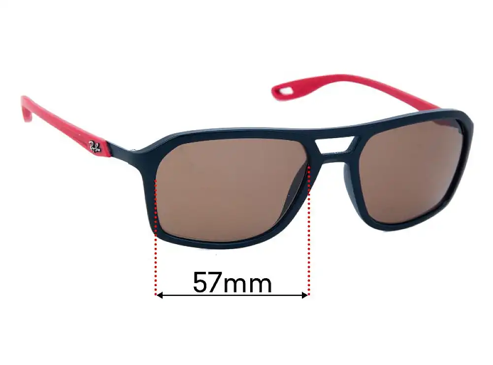 Sunglass Fix Replacement Lenses for Ray Ban RB4329-M Scuderia Ferrari - 57mm Wide Sunglass Fix Replacement Lenses for Ray Ban RB4329-M Scuderia Ferrari - 57mm Wide