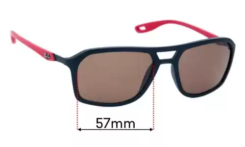 Sunglass Fix Replacement Lenses for Ray Ban RB4329-M Scuderia Ferrari - 57mm Wide Ray Ban RB4329-M Scuderia Ferrari Replacement Lenses 57mm wide