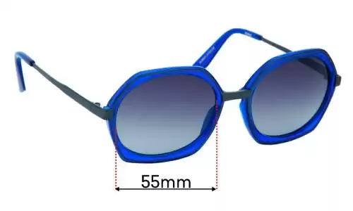 Sunglass Fix Replacement Lenses for Robert La Roche Divine - 55mm Wide Robert La Roche Divine Replacement Lenses 55mm wide