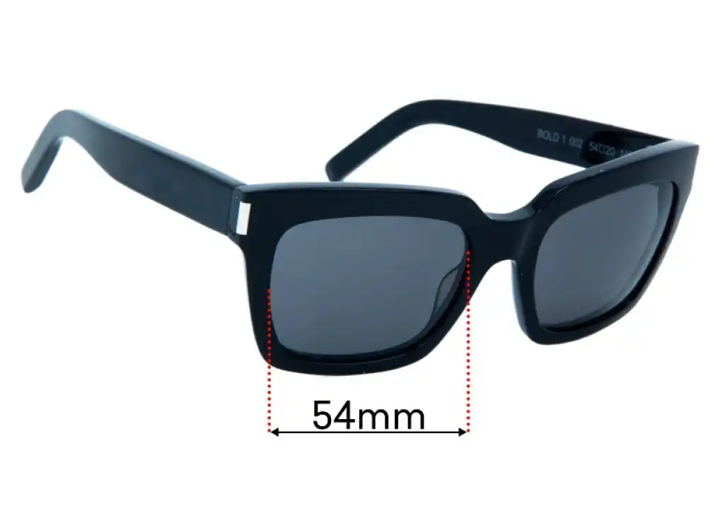 Sunglass Fix Replacement Lenses for Saint Laurent Bold 1 - 54mm Wide Sunglass Fix Replacement Lenses for Saint Laurent Bold 1 - 54mm Wide