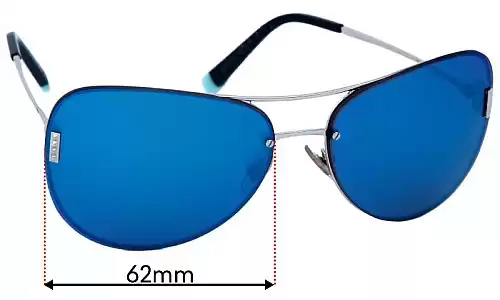 Sunglass Fix Replacement Lenses for Tiffany & Co TF3066 - 62mm Wide Tiffany & Co TF3066 Replacement Lenses 62mm wide