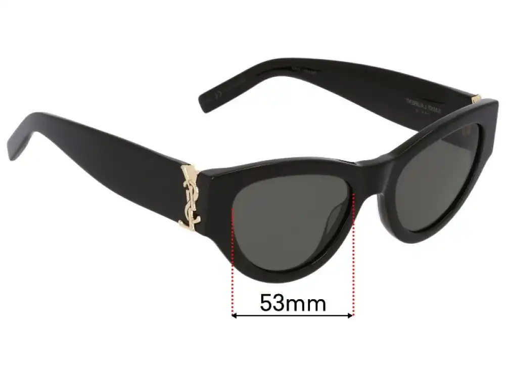 Sunglass Fix Replacement Lenses for Saint Laurent SL M94 - 53mm Wide Sunglass Fix Replacement Lenses for Saint Laurent SL M94 - 53mm Wide
