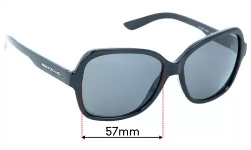 Sunglass Fix Replacement Lenses for Armani Exchange AX 4029S - 57mm Wide Armani Exchange AX 4029S Replacement Lenses 57mm wide