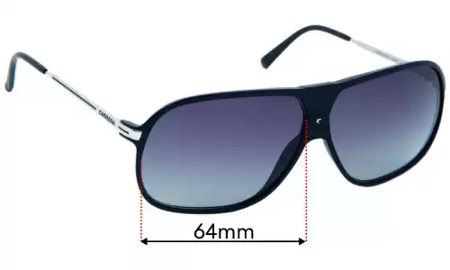 Sunglass Fix Replacement Lenses for Carrera 54/S - 64mm Wide Carrera 54/S Replacement Lenses 64mm wide
