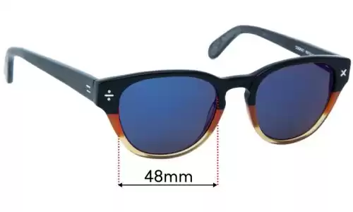 Sunglass Fix Replacement Lenses for Derek Cardigan DC7012 - 48mm Wide Derek Cardigan DC7012 Replacement Lenses 48mm wide