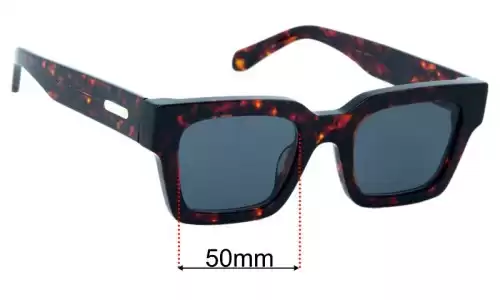 Sunglass Fix Replacement Lenses for Nuqe Jones - 50mm Wide Nuqe Jones Replacement Lenses 50mm wide